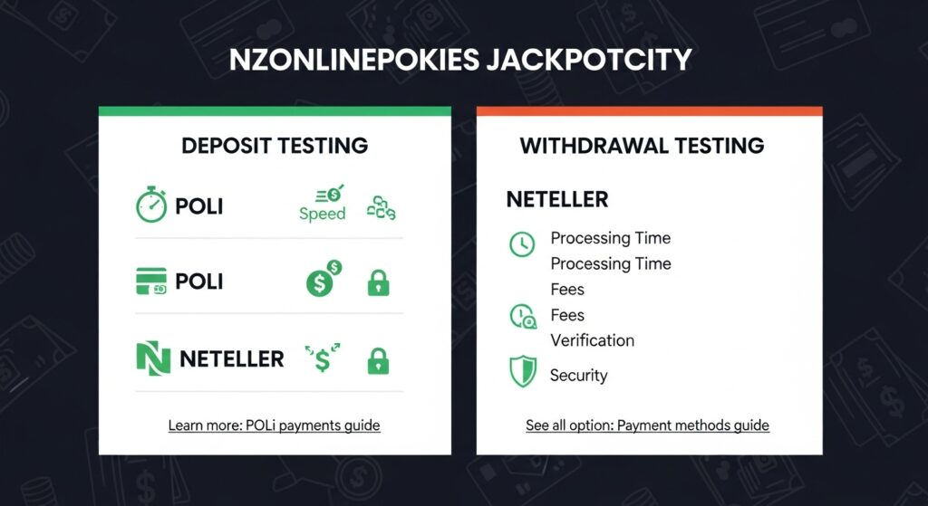 IMAGE SHOW BANKING AND WITHDRAWAL AT JACKPOT CITY CASINO NZ