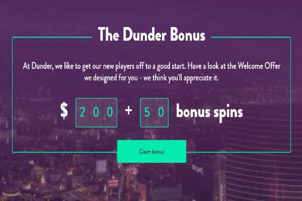 Dunder Casino NZ Bonus