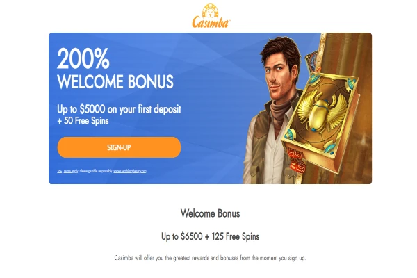 casimba casino homepage