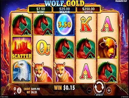 wolf gold pokie game