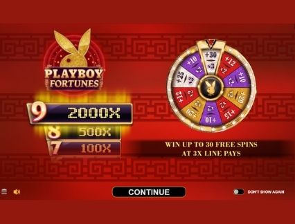 Playboy Fortunes slot wheel