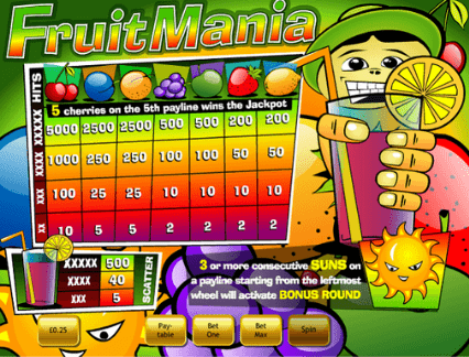 Fruit Mania how to play