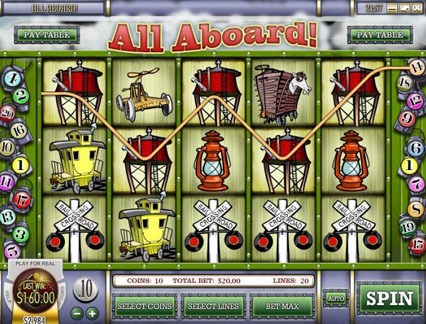 All Aboard slot game win