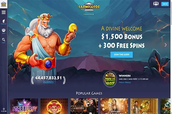 Casino Gods Welcome Bonus NZ