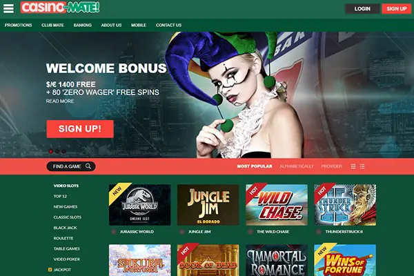 Casino Mate Home bonus