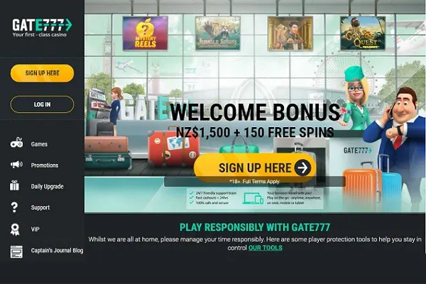 Gate777 Casino Homepage