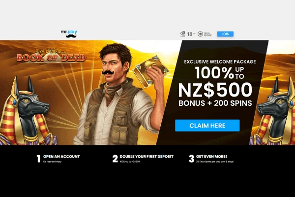Mr Play Exclusive NZ welcome bonus