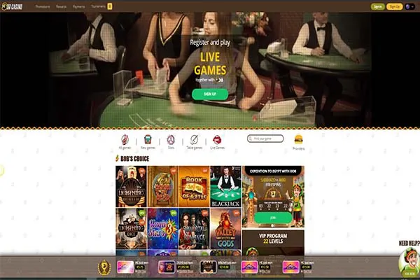 bob online casino games