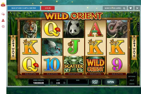 Royal Vegas NZ Wild Orient pokie