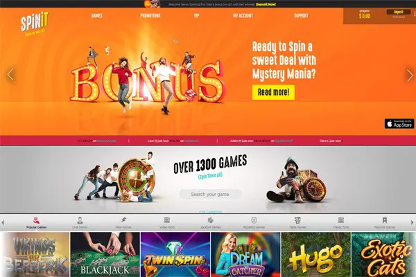 spinit casino homepage NZ