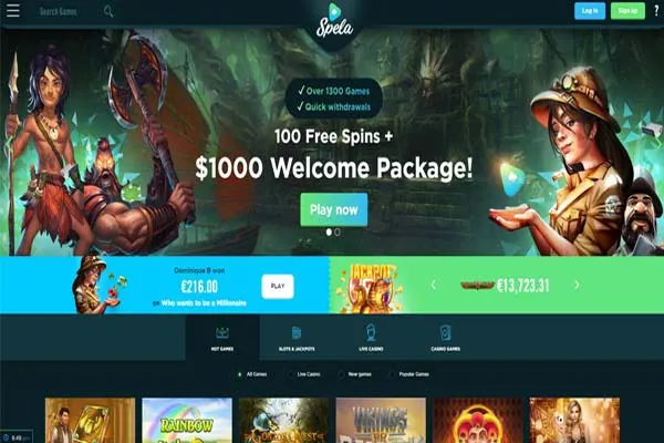 spela casino homepage welcome bonus