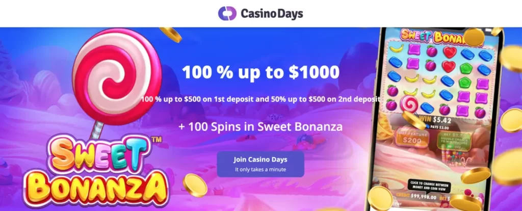 Casino days online casino homepage