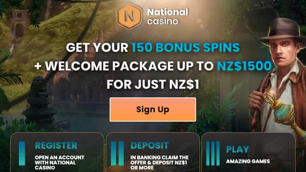 National Casino $1 deposit bonus