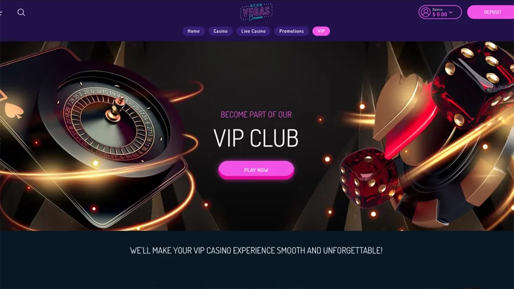 Neon Vegas casino VIP program