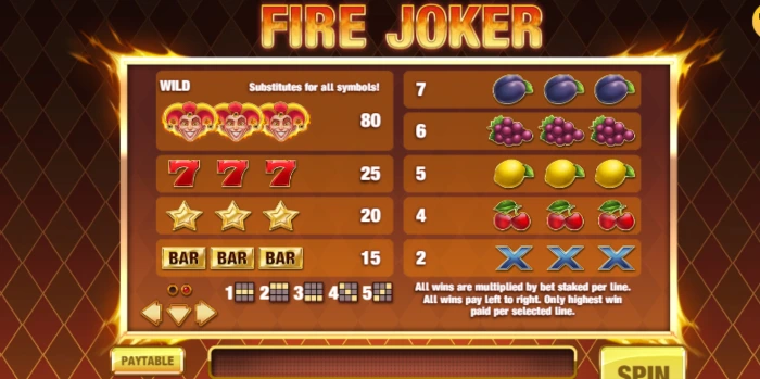 Fire joker pokie screenshot 5