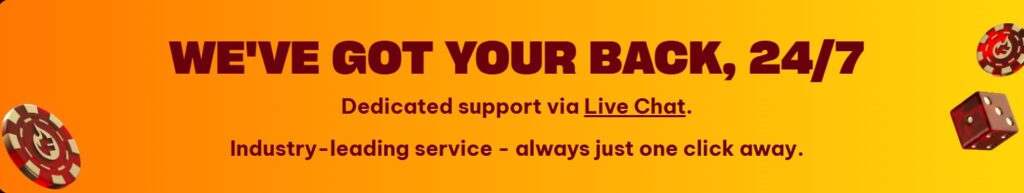 flamex casino banner live chat