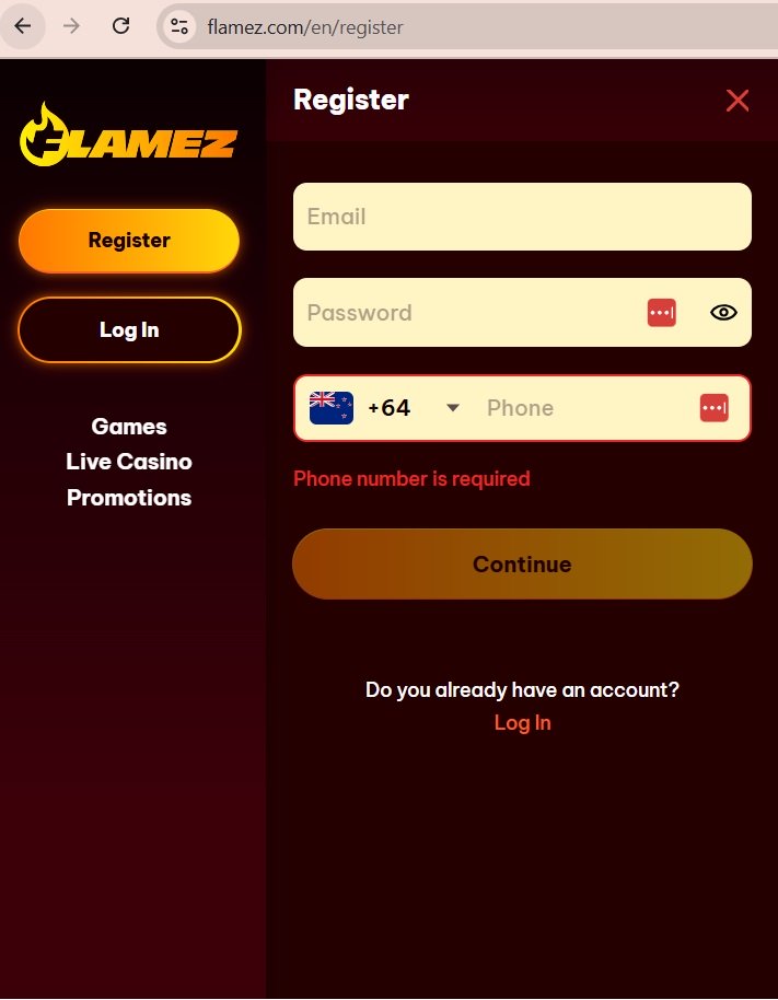 flamex casino banner registration step by step NZONLINEPOKIES