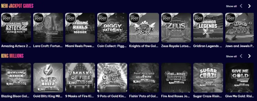 JACKPOT GAMES AT SPEEDZ CASINO 