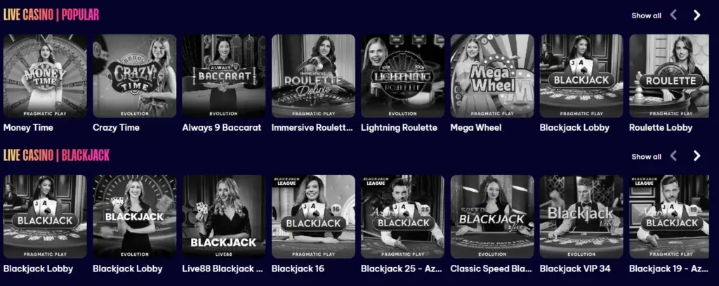 SPEEDZ CASINO LIVE GAMES 