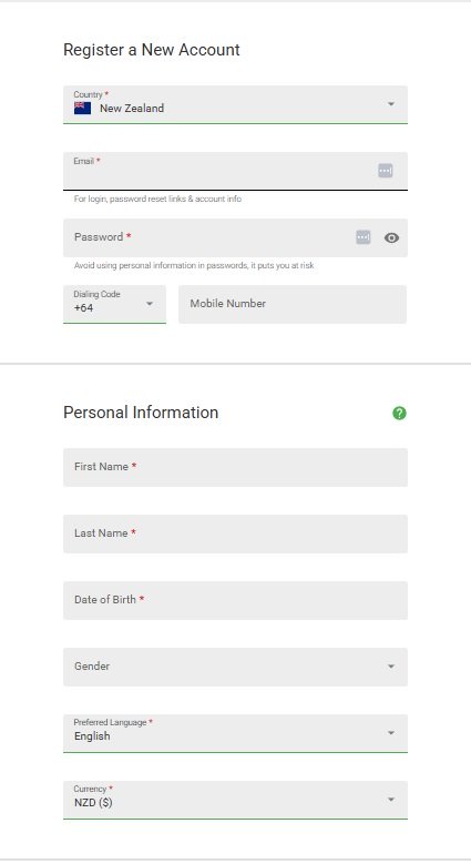 spin galaxy casino sign up process